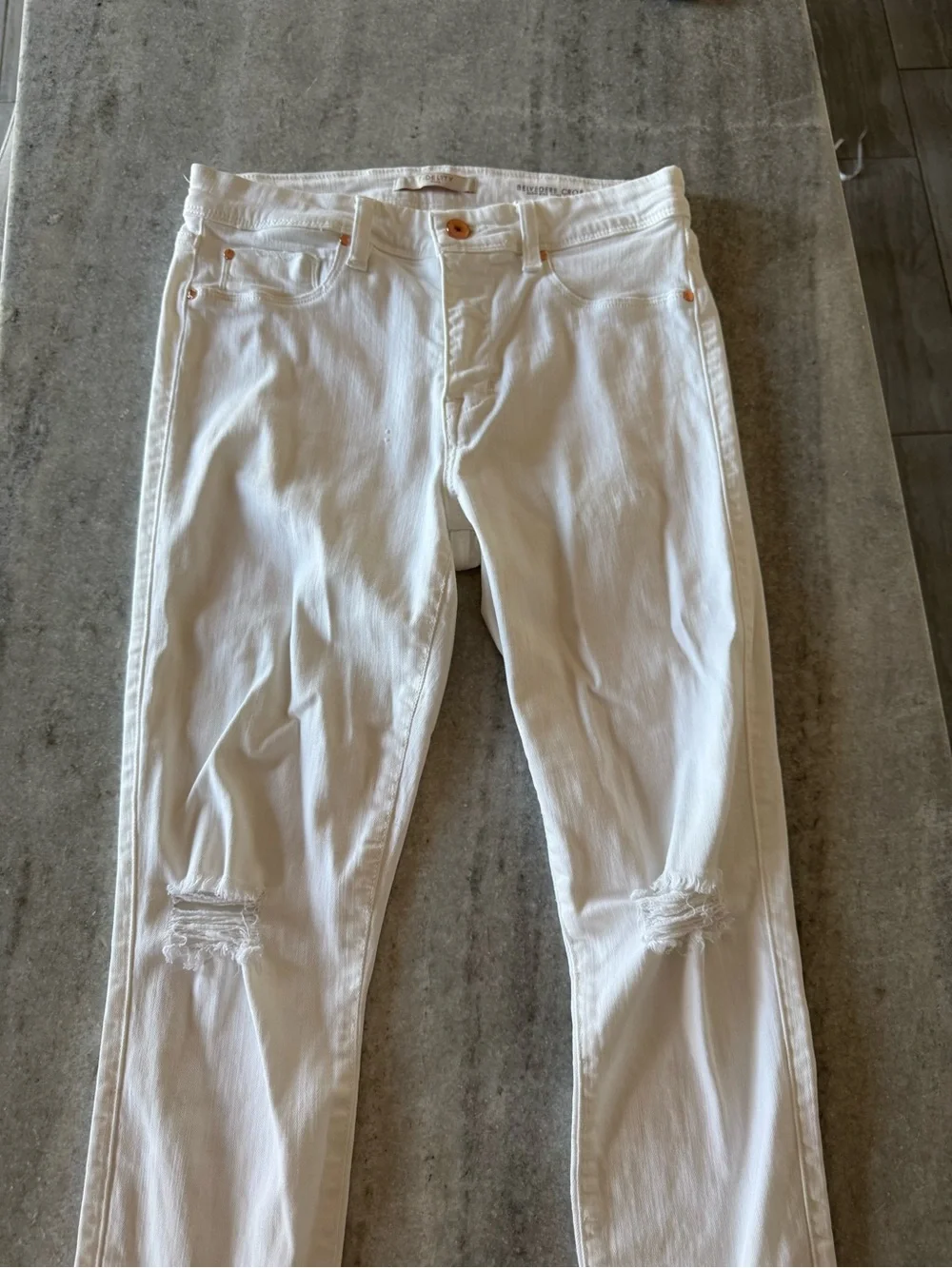 Fidelity Belvedere Crop Skinny Jeans - Distressed white denim - Picture 13 of 13